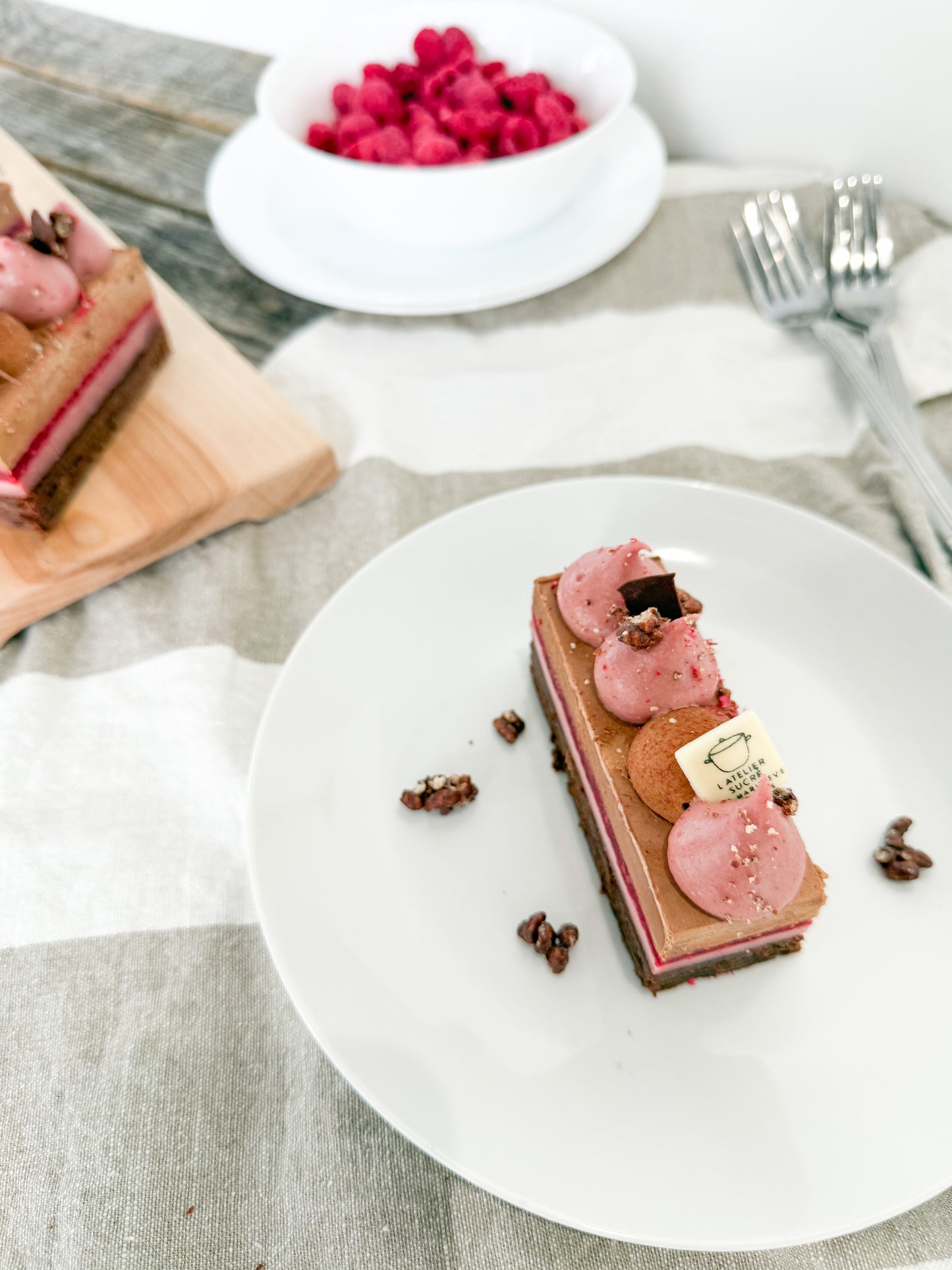 Chocolat et framboise - Portion individuelle