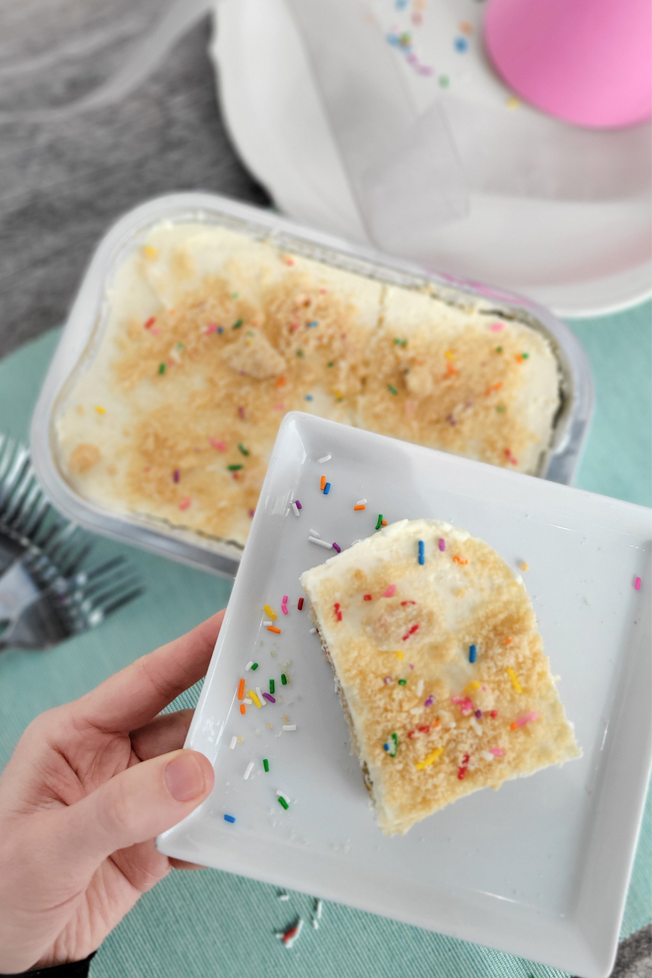 Gâteau confettis