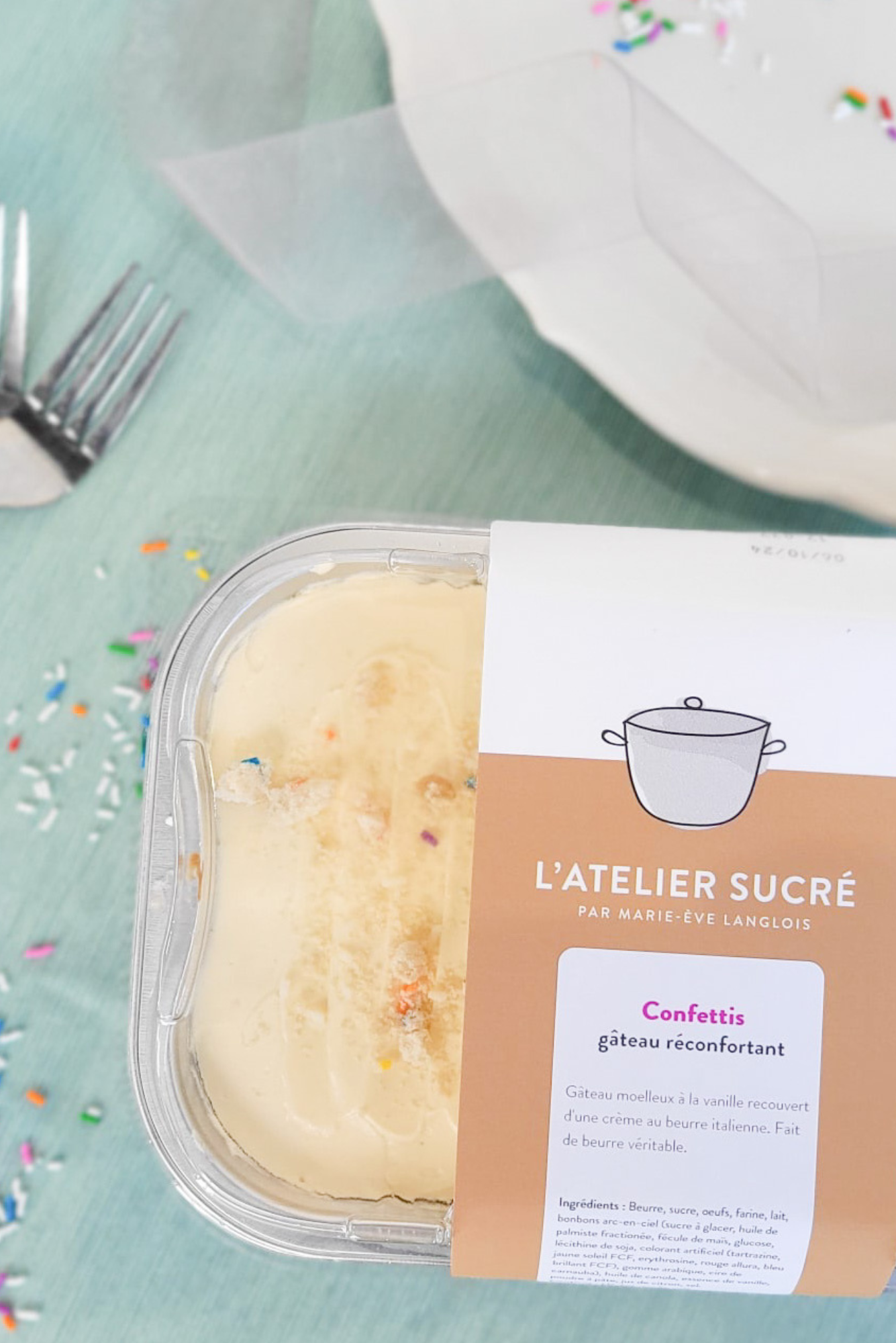 Gâteau confettis