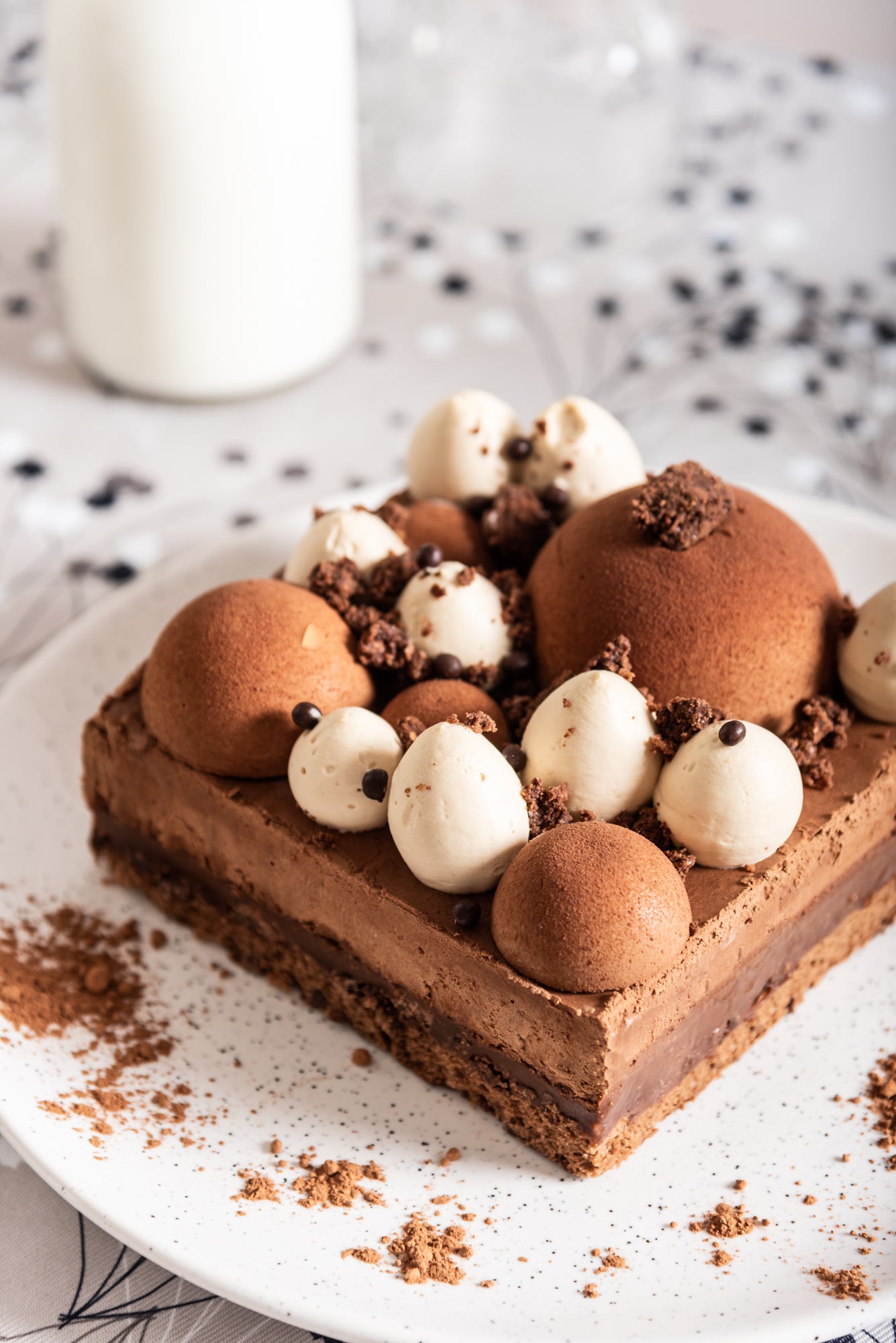 Gâteau au chocolat et caramel