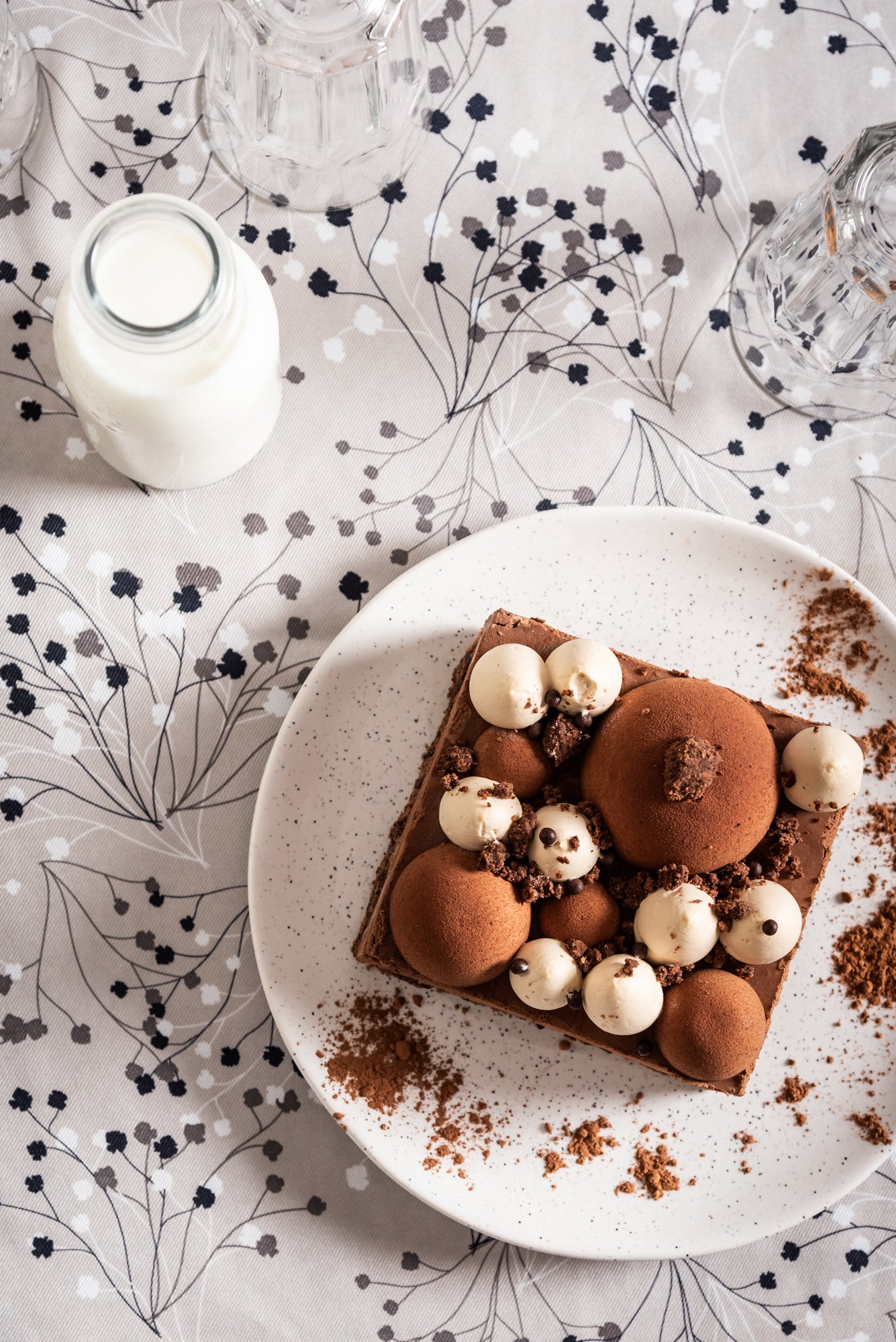 Gâteau au chocolat et caramel