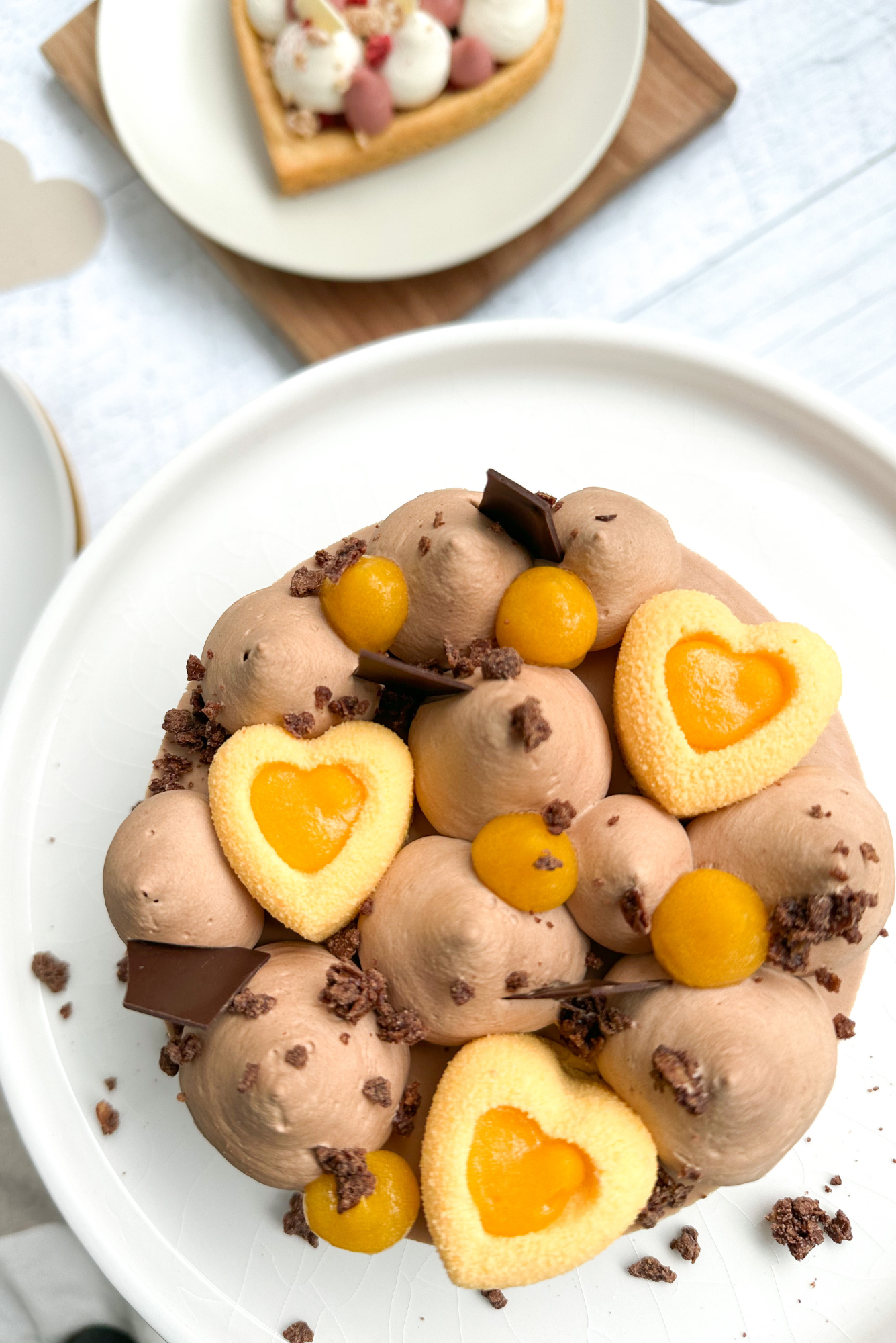 Gâteau chocolat au lait et fruits de la passion