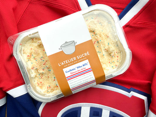 Gâteau confettis ''Allez Montréal'' - Réconfortant