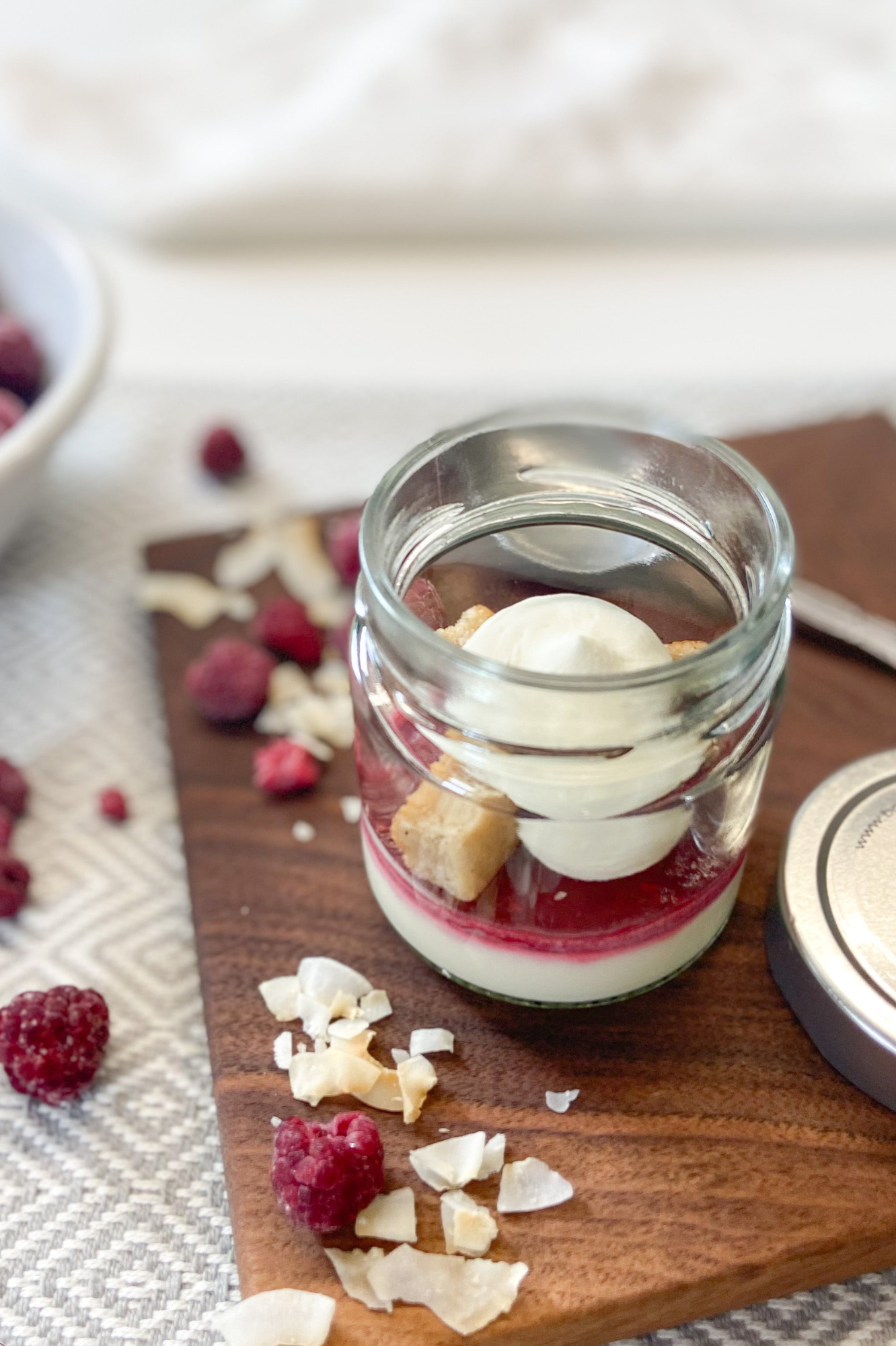 Dessert en pot - Framboises & Coco