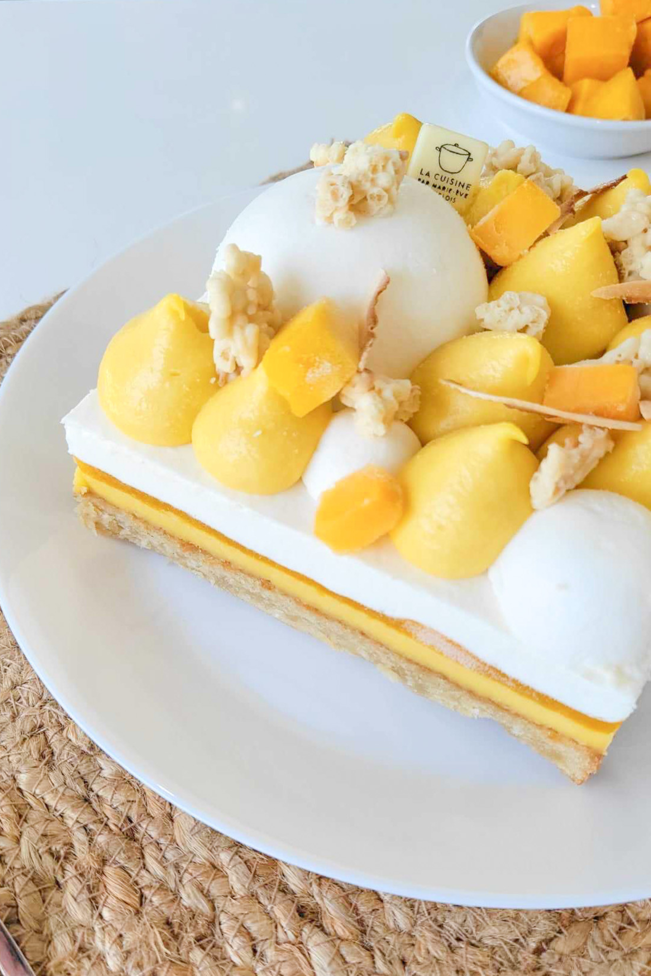 Gâteau Mangue, passion & coco