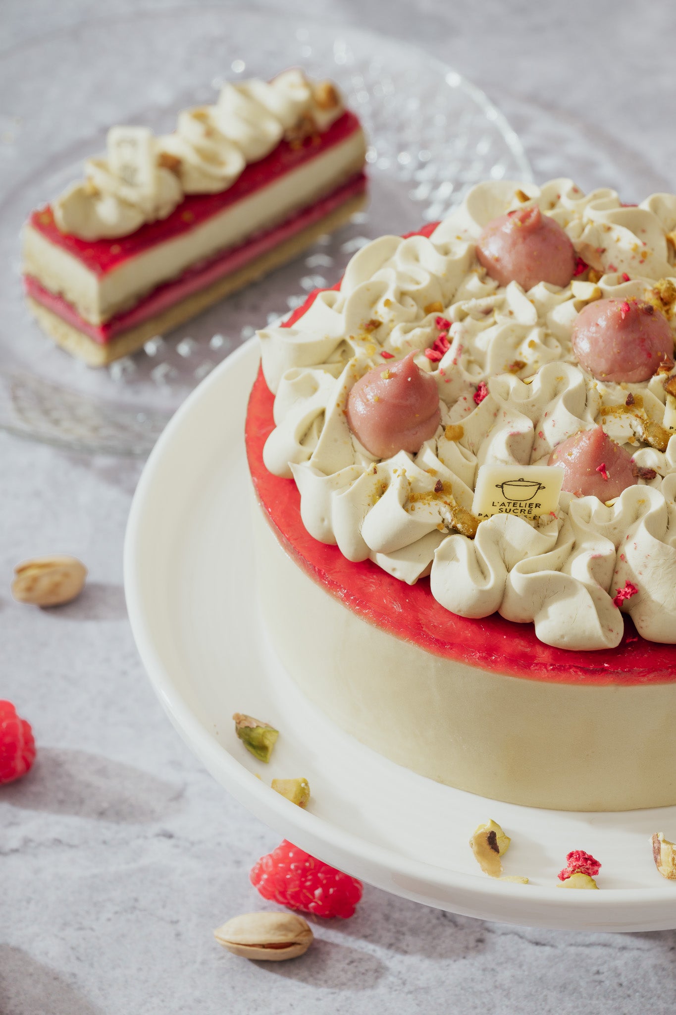 Framboises et pistaches - Fantaisie