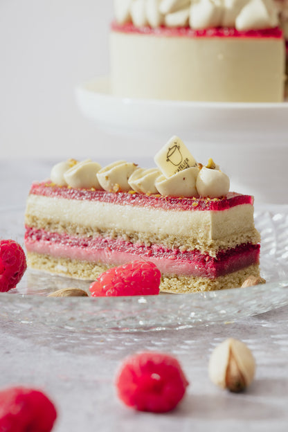 Framboises et pistache - Portion individuelle