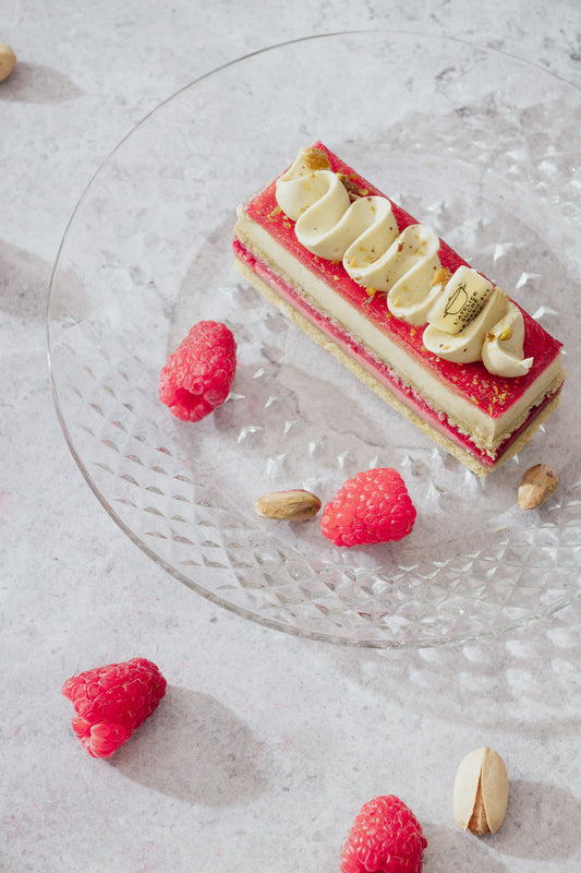 Framboises et pistache - Portion individuelle