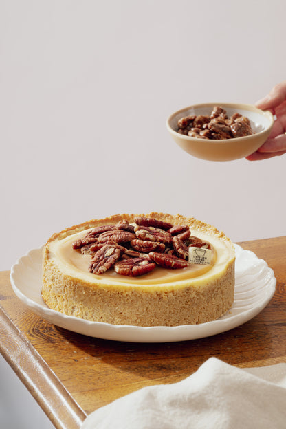 Gâteau au fromage - Érable et pacanes