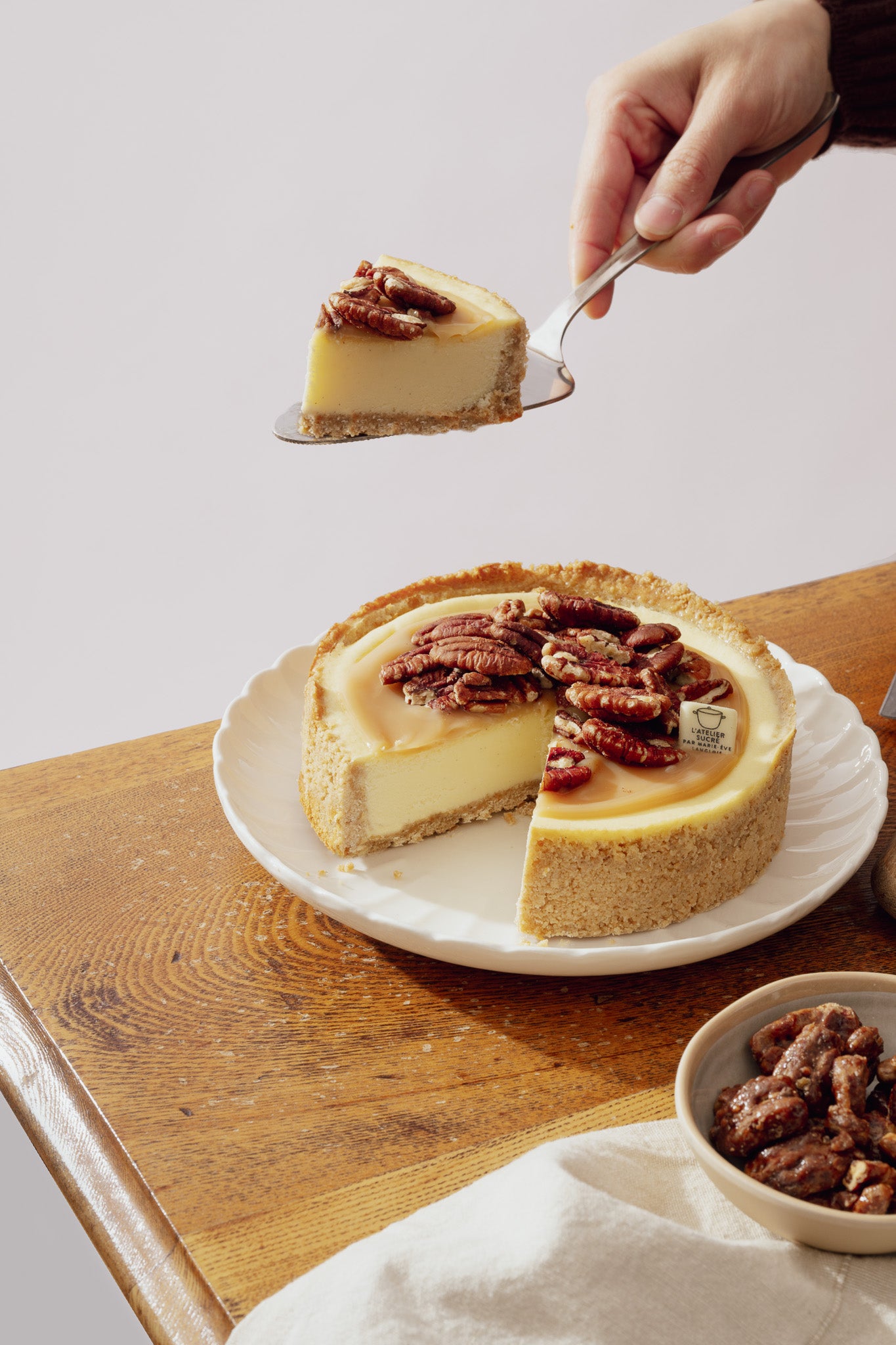 Gâteau au fromage - Érable et pacanes